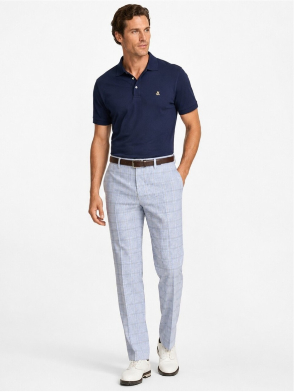 Brooks Brothers St. Andrews Links Blue Glen Plaid Golf Pants W34 L30